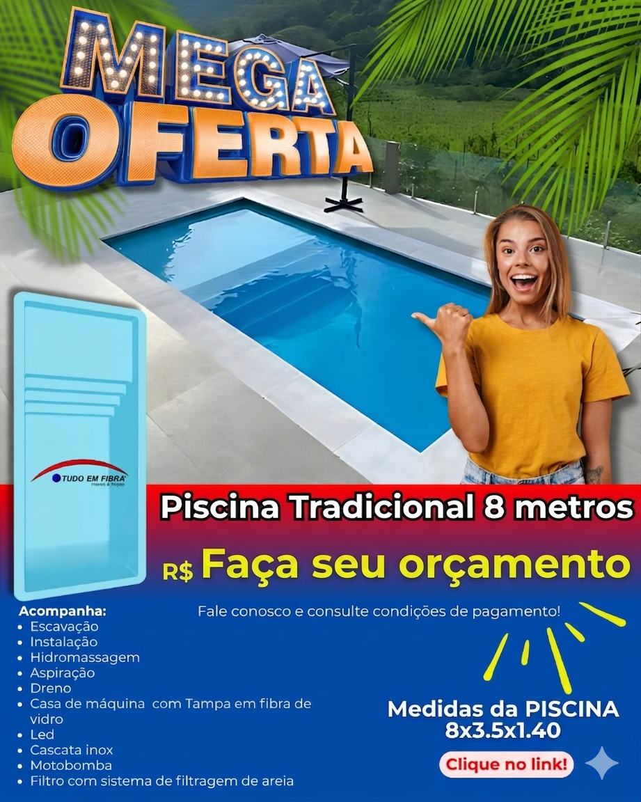 Piscina em Fibra de Vidro - Projeto 1