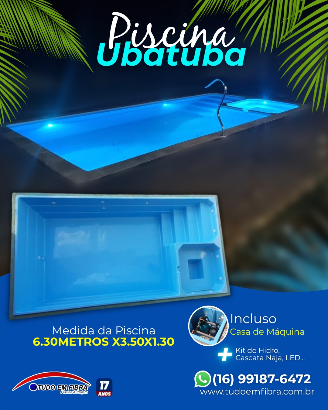 Piscina em Fibra de Vidro - Projeto 10